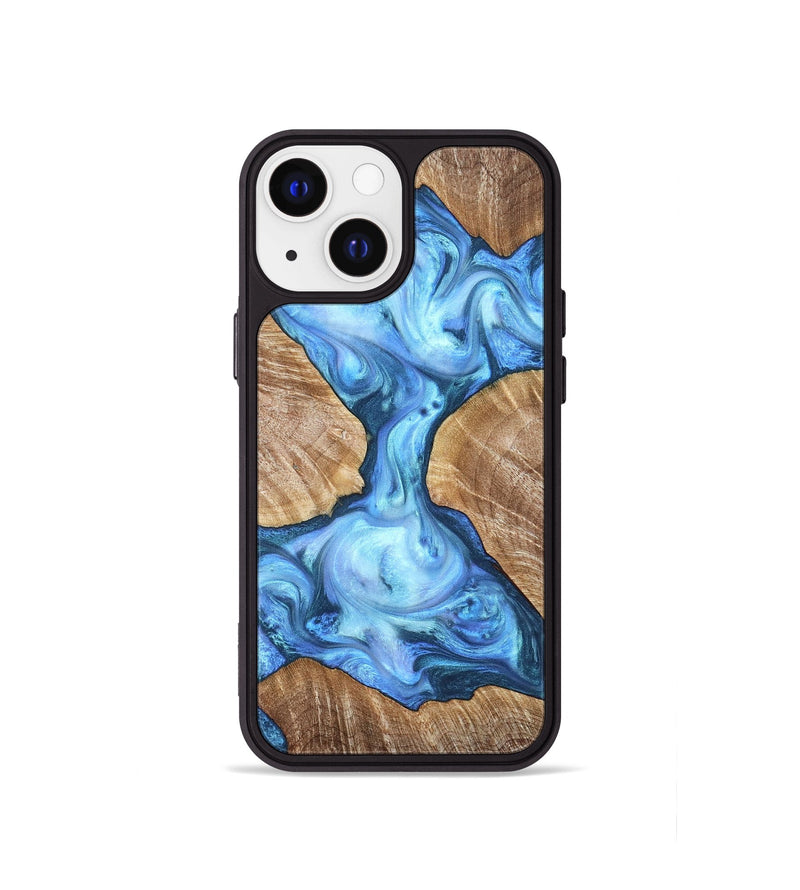iPhone 13 mini Wood Phone Case - Weston (Blue, 821215)