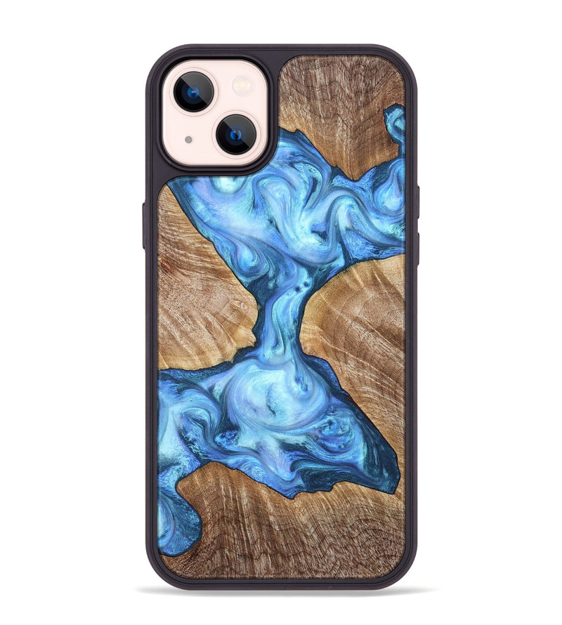 iPhone 14 Plus Wood Phone Case - Weston (Blue, 821215)