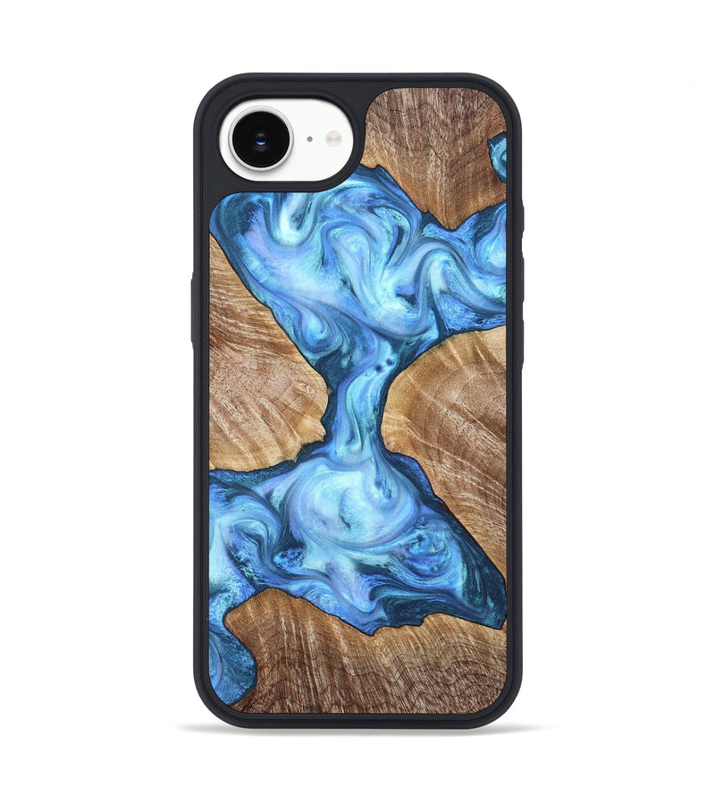 iPhone 16e Wood Phone Case - Weston (Blue, 821215)