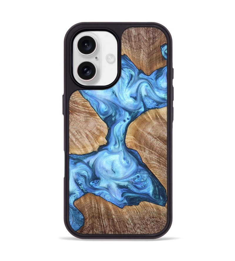 iPhone 17 Wood Phone Case - Weston (Blue, 821215)