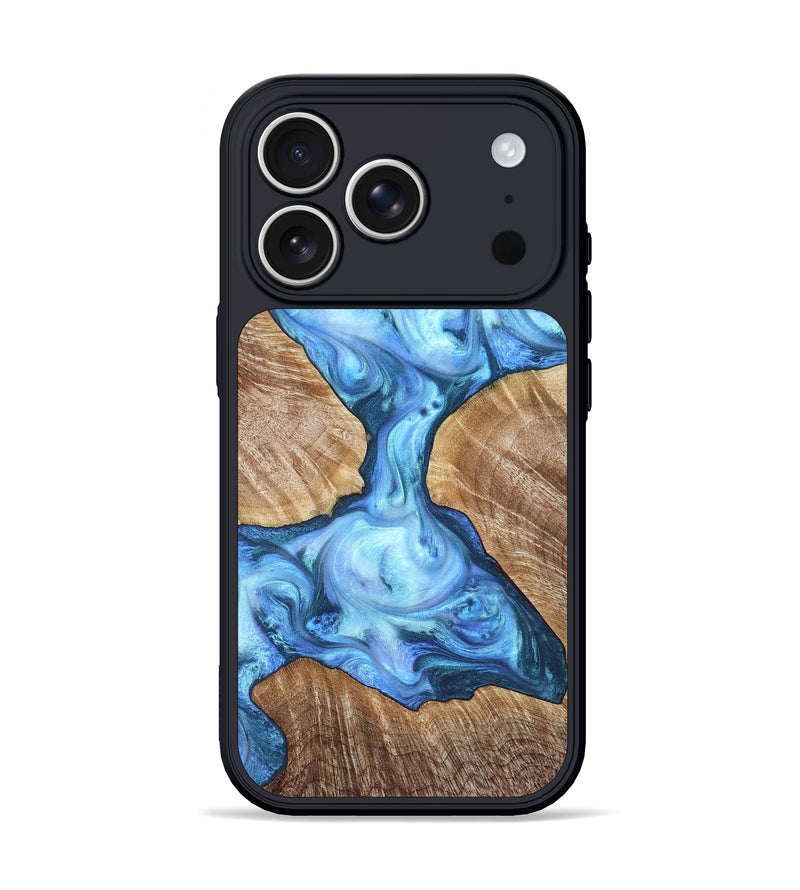 iPhone 17 Pro Wood Phone Case - Weston (Blue, 821215)
