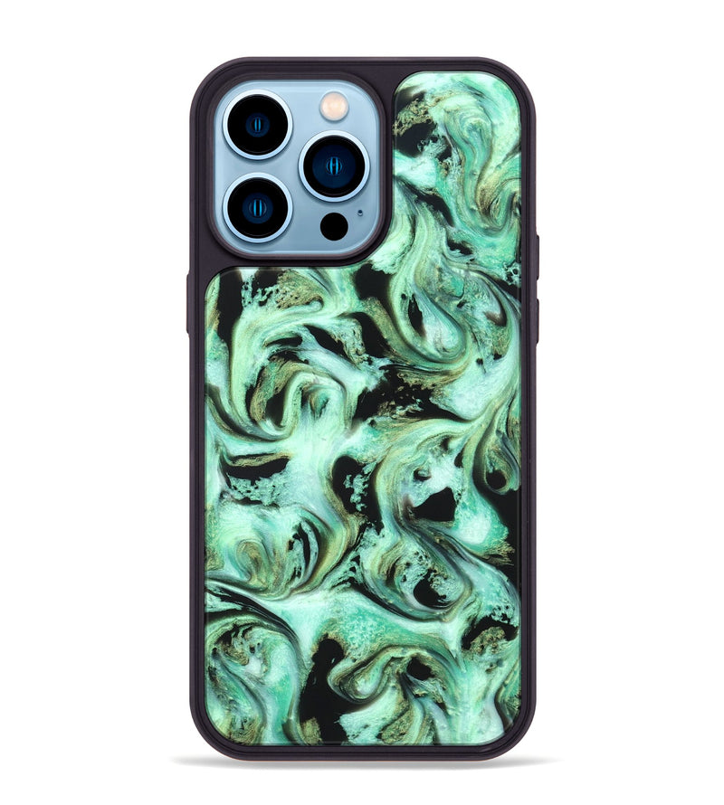 iPhone 14 Pro Max ResinArt Phone Case - Levar (Green, 821217)