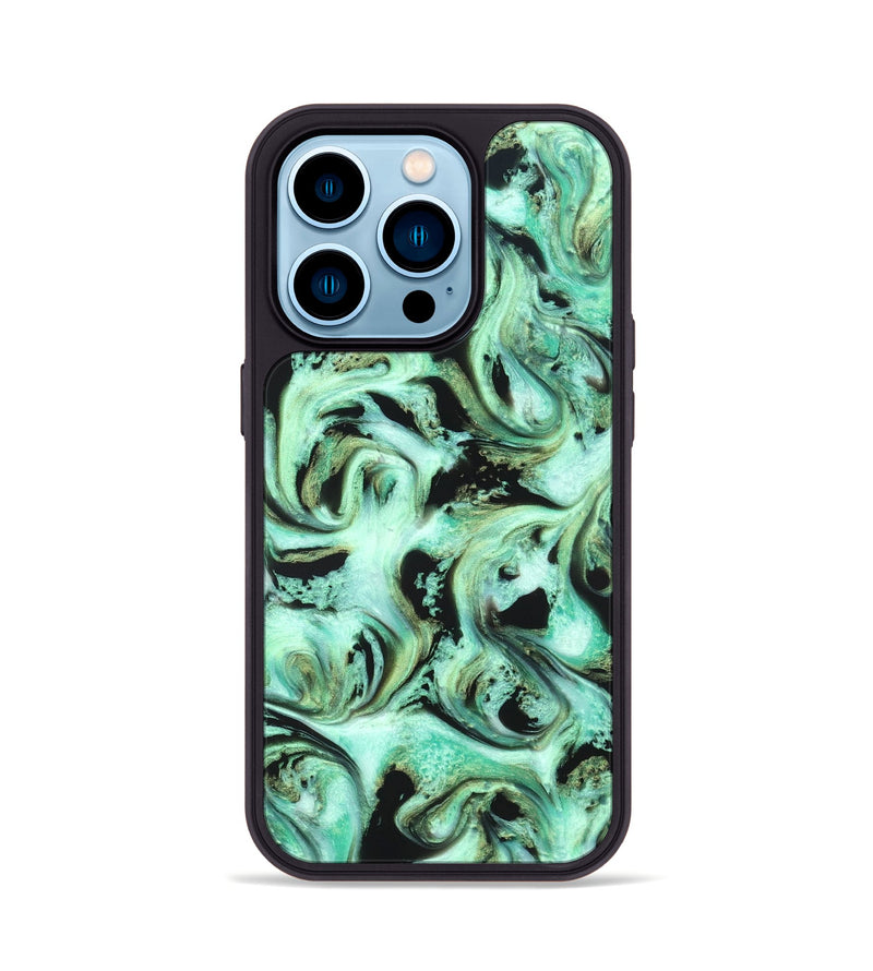 iPhone 14 Pro ResinArt Phone Case - Levar (Green, 821217)
