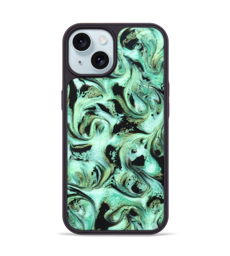 iPhone 15 ResinArt Phone Case - Levar (Green, 821217)