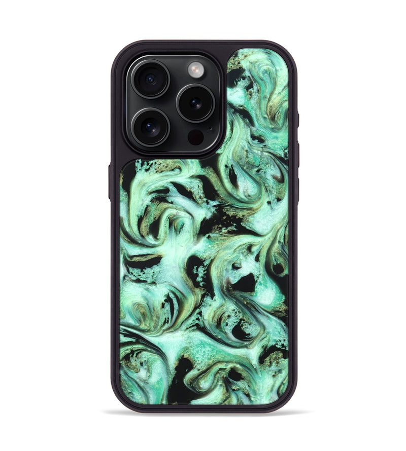 iPhone 15 Pro ResinArt Phone Case - Levar (Green, 821217)