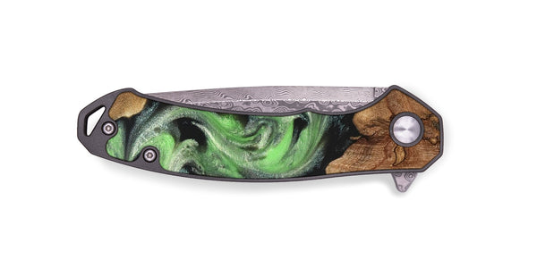 EDC Wood Pocket Knife - Evelin (Green, 821218)