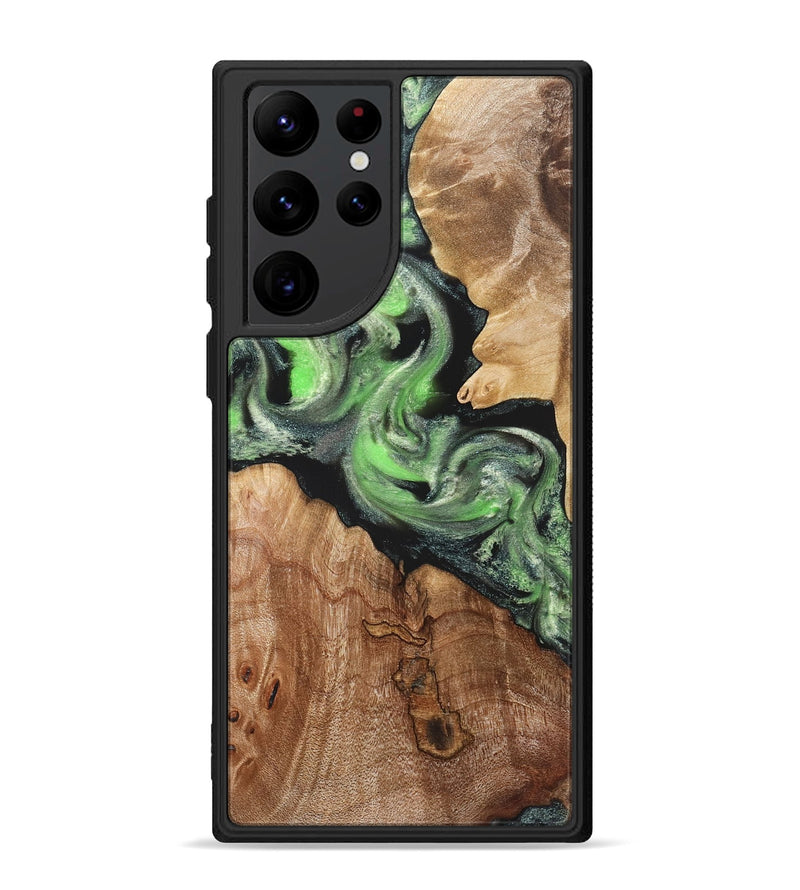 Galaxy S22 Ultra Wood Phone Case - Evelin (Green, 821218)