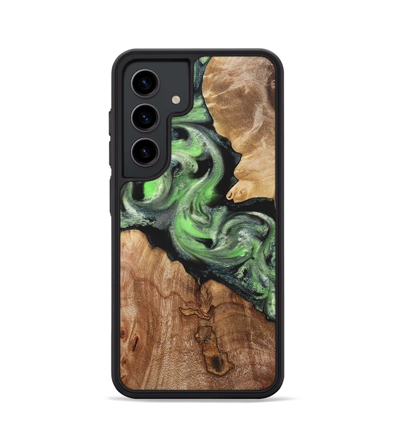 Galaxy S24 Wood Phone Case - Evelin (Green, 821218)