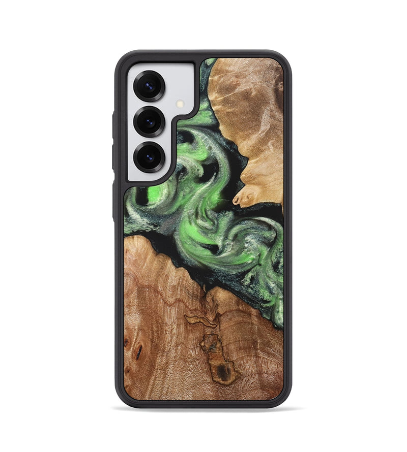 Galaxy S25 Wood Phone Case - Evelin (Green, 821218)
