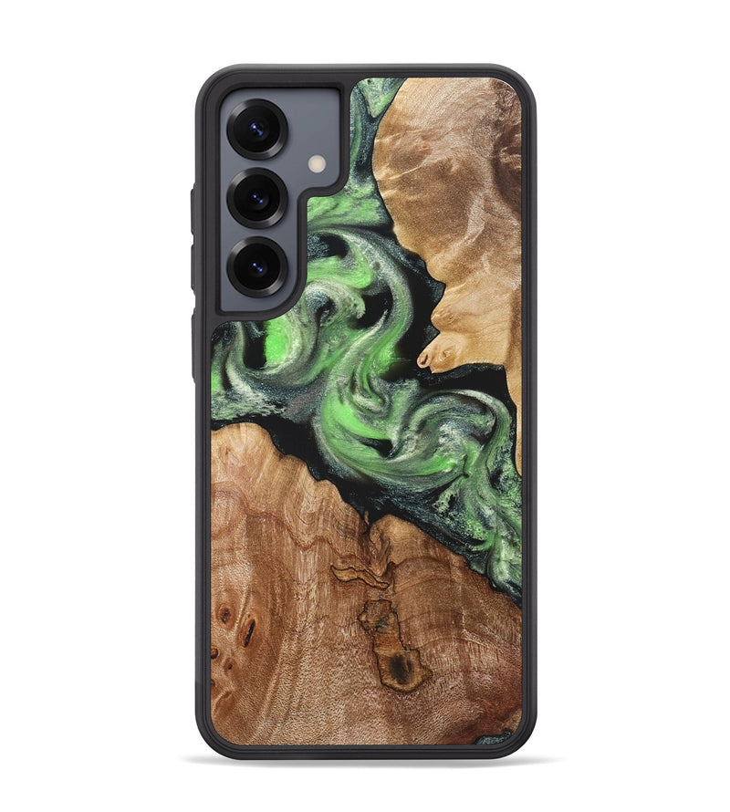 Galaxy S25 Plus Wood Phone Case - Evelin (Green, 821218)