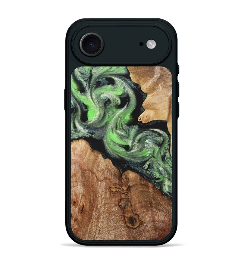 iPhone 17 Air Wood Phone Case - Evelin (Green, 821218)