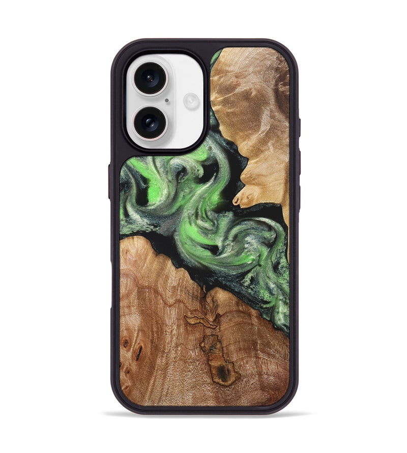 iPhone 17 Wood Phone Case - Evelin (Green, 821218)