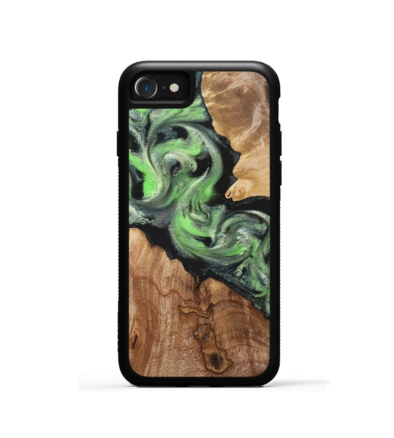 iPhone SE Wood Phone Case - Evelin (Green, 821218)