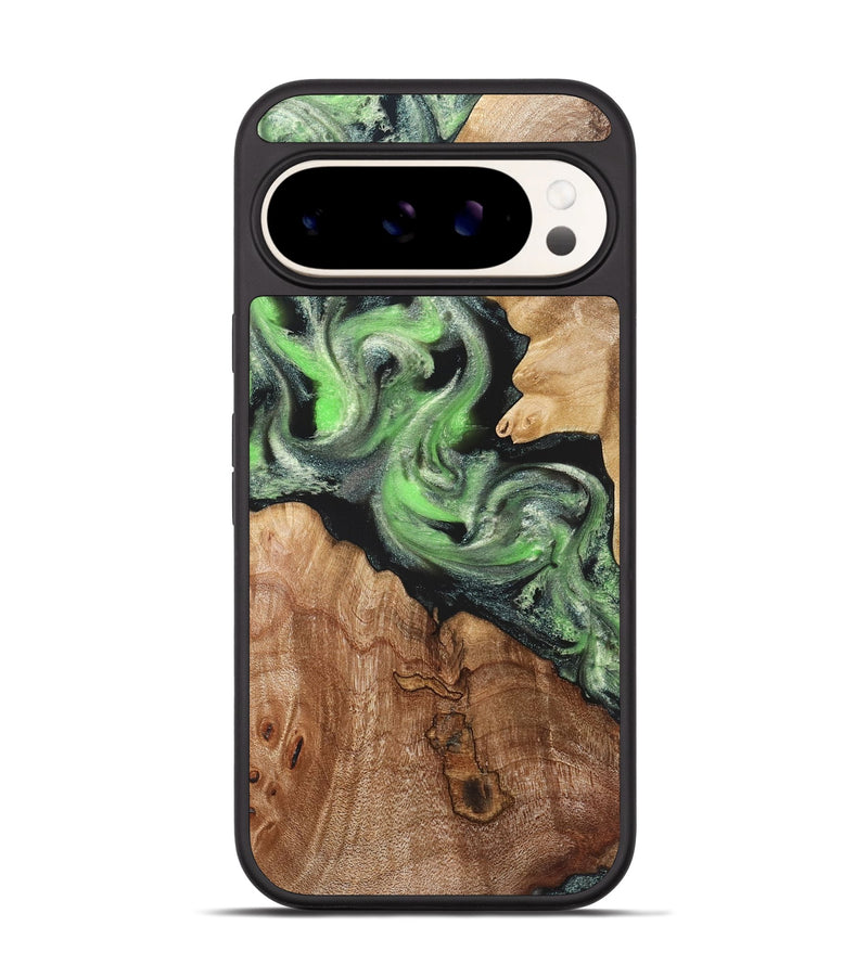Pixel 9 Wood Phone Case - Evelin (Green, 821218)