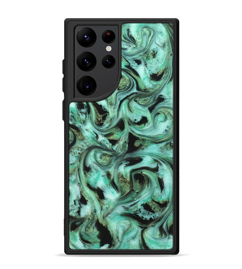 Galaxy S22 Ultra ResinArt Phone Case - Barbra (Green, 821221)