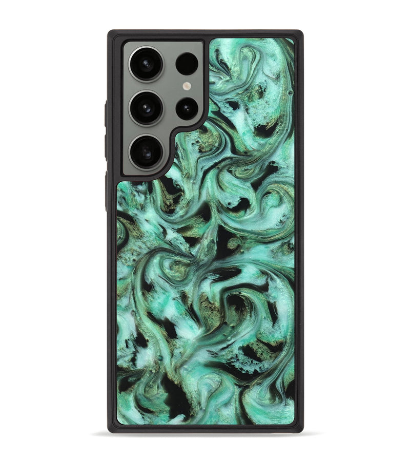 Galaxy S23 Ultra ResinArt Phone Case - Barbra (Green, 821221)