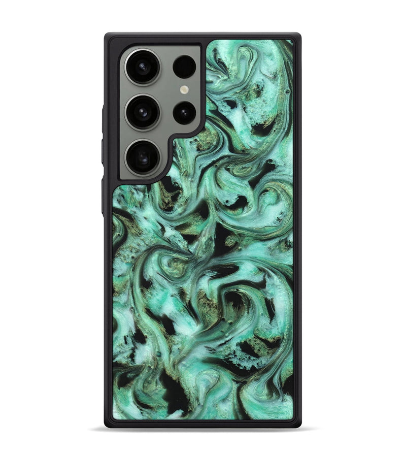 Galaxy S24 Ultra ResinArt Phone Case - Barbra (Green, 821221)
