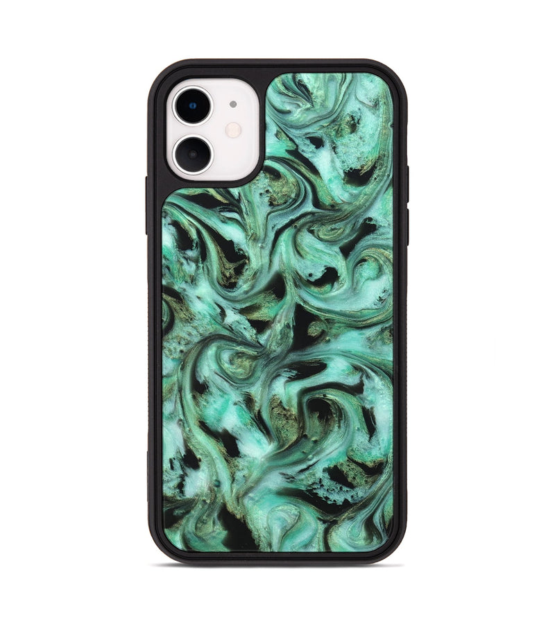 iPhone 11 ResinArt Phone Case - Barbra (Green, 821221)