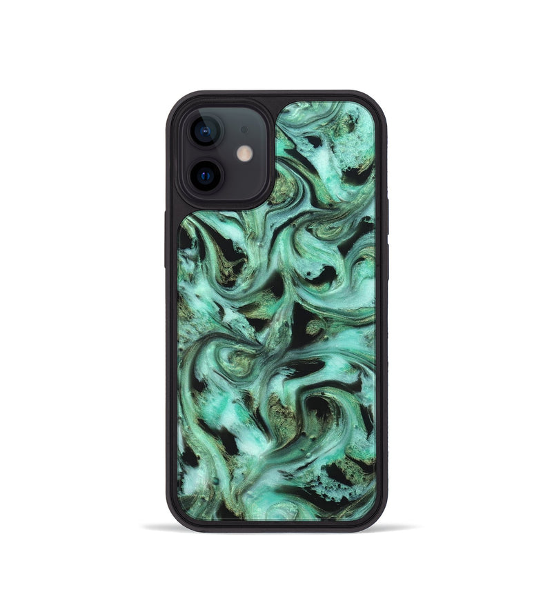 iPhone 12 mini ResinArt Phone Case - Barbra (Green, 821221)