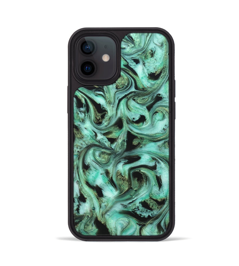 iPhone 12 ResinArt Phone Case - Barbra (Green, 821221)