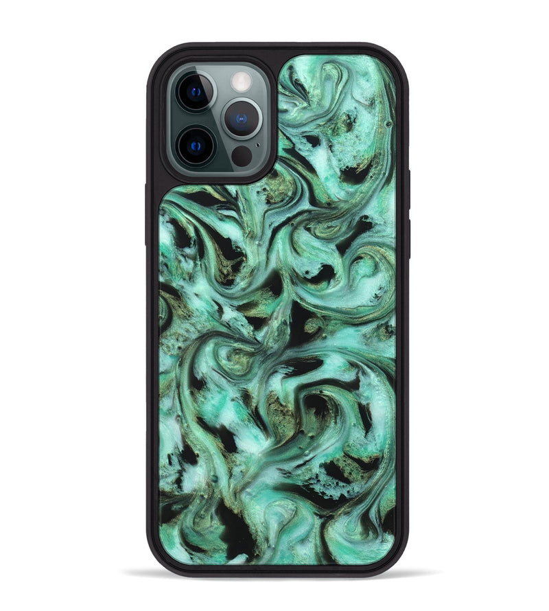 iPhone 12 Pro Max ResinArt Phone Case - Barbra (Green, 821221)