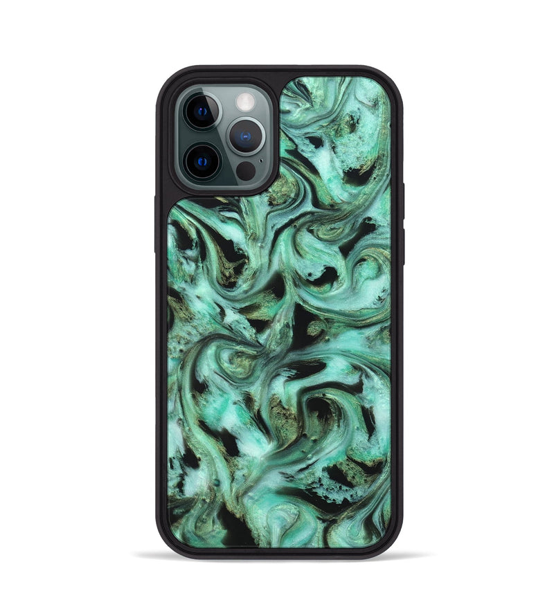 iPhone 12 Pro ResinArt Phone Case - Barbra (Green, 821221)