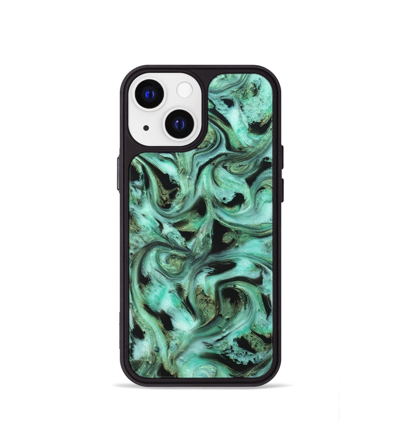 iPhone 13 mini ResinArt Phone Case - Barbra (Green, 821221)