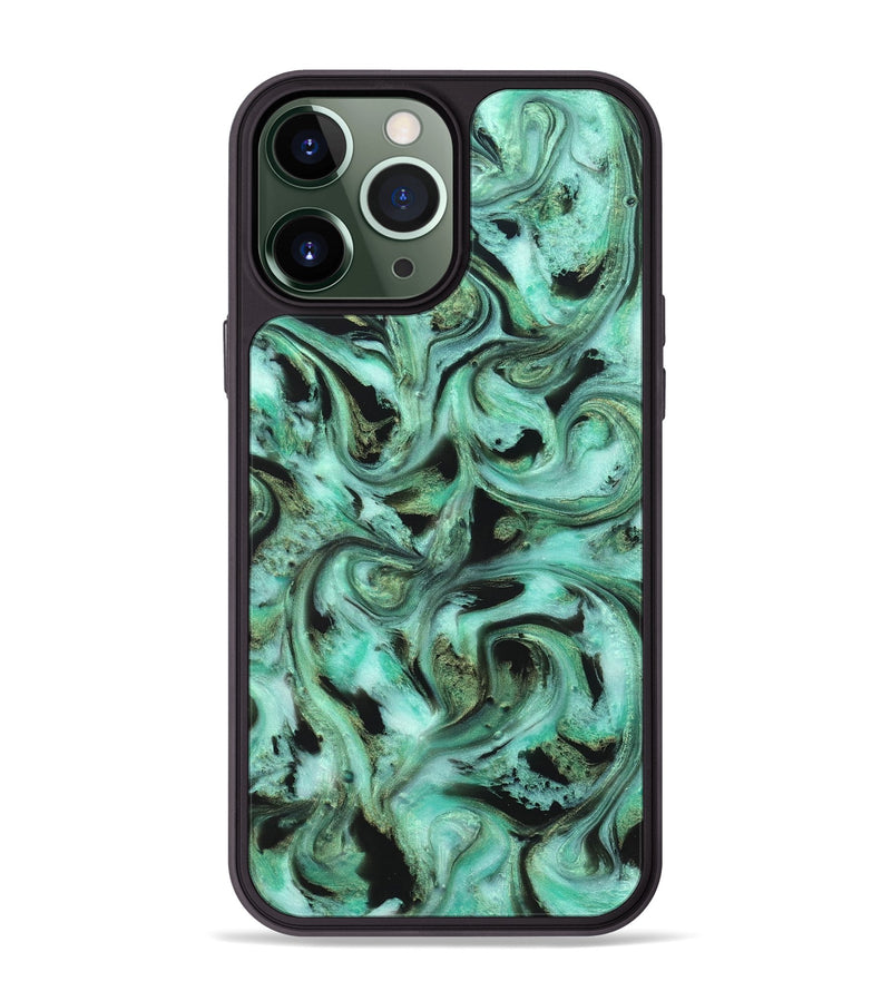 iPhone 13 Pro Max ResinArt Phone Case - Barbra (Green, 821221)