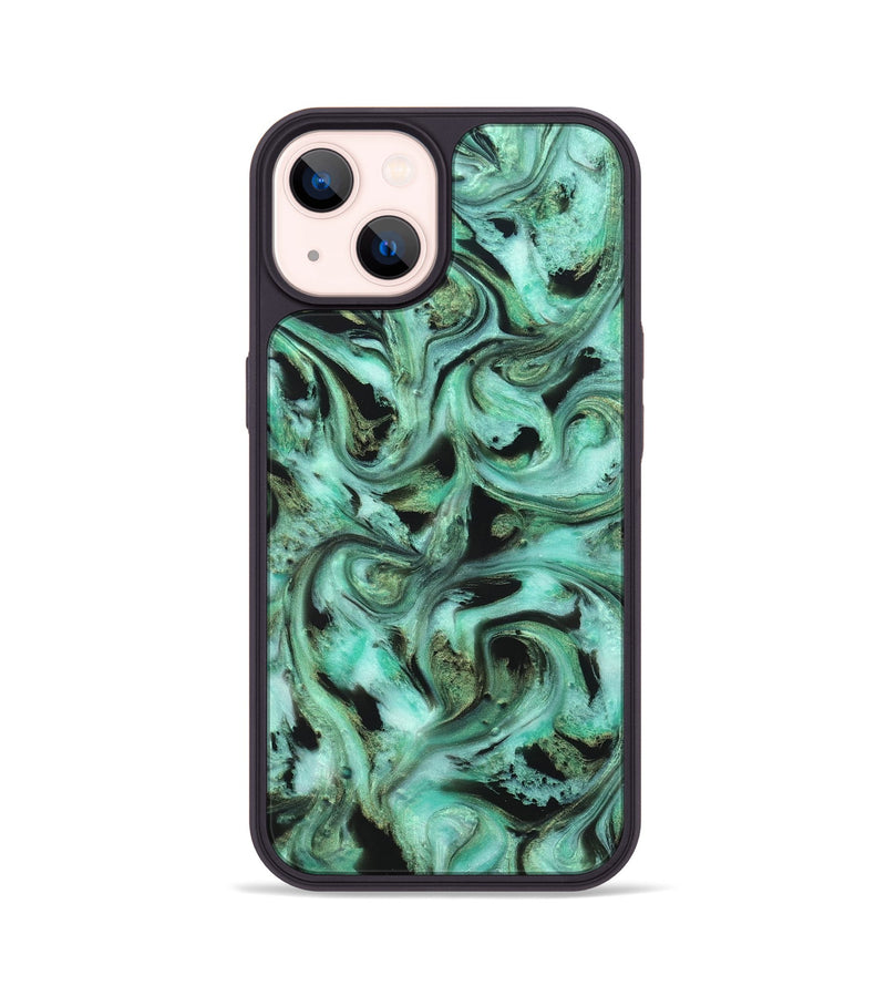 iPhone 14 ResinArt Phone Case - Barbra (Green, 821221)