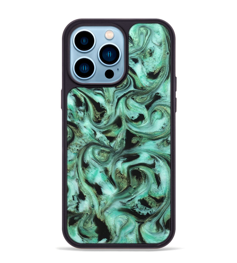 iPhone 14 Pro Max ResinArt Phone Case - Barbra (Green, 821221)