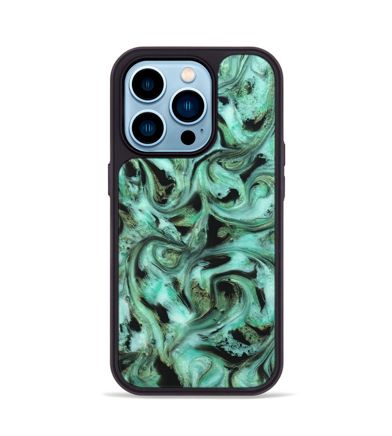 iPhone 14 Pro ResinArt Phone Case - Barbra (Green, 821221)