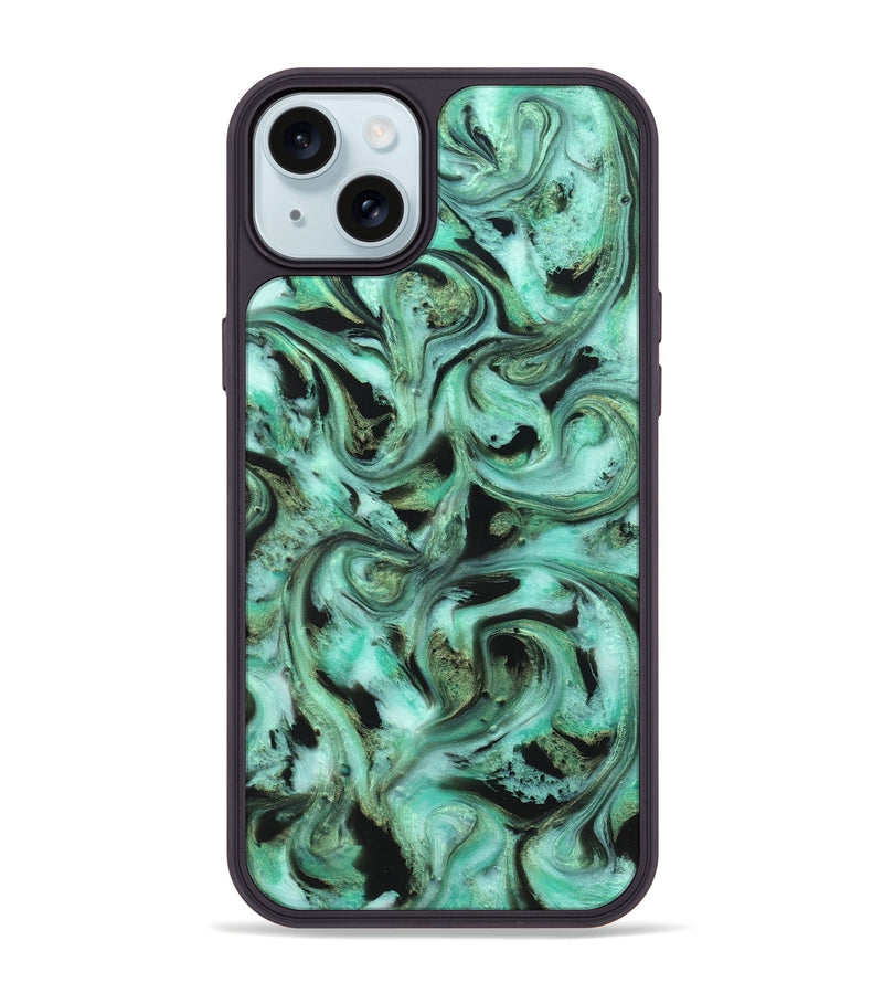 iPhone 15 Plus ResinArt Phone Case - Barbra (Green, 821221)