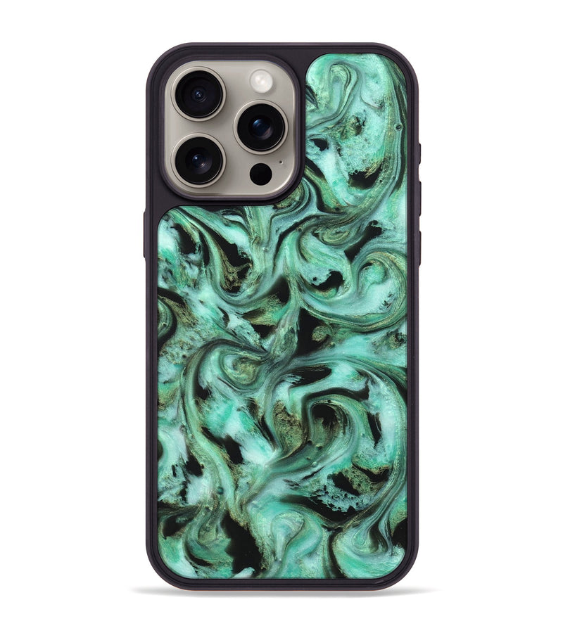 iPhone 15 Pro Max ResinArt Phone Case - Barbra (Green, 821221)