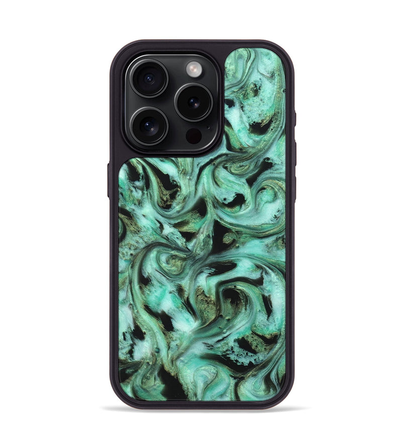 iPhone 15 Pro ResinArt Phone Case - Barbra (Green, 821221)