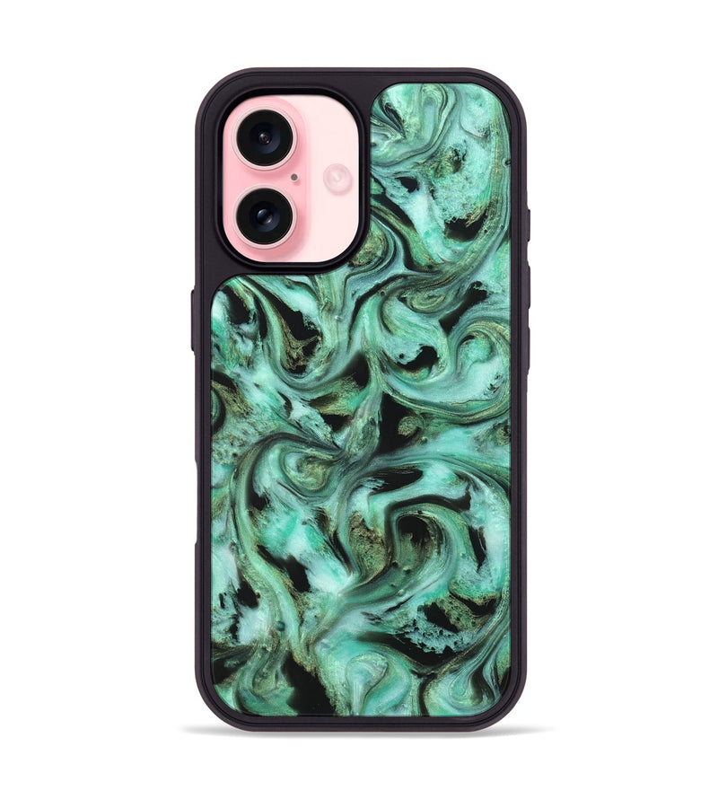 iPhone 16 ResinArt Phone Case - Barbra (Green, 821221)