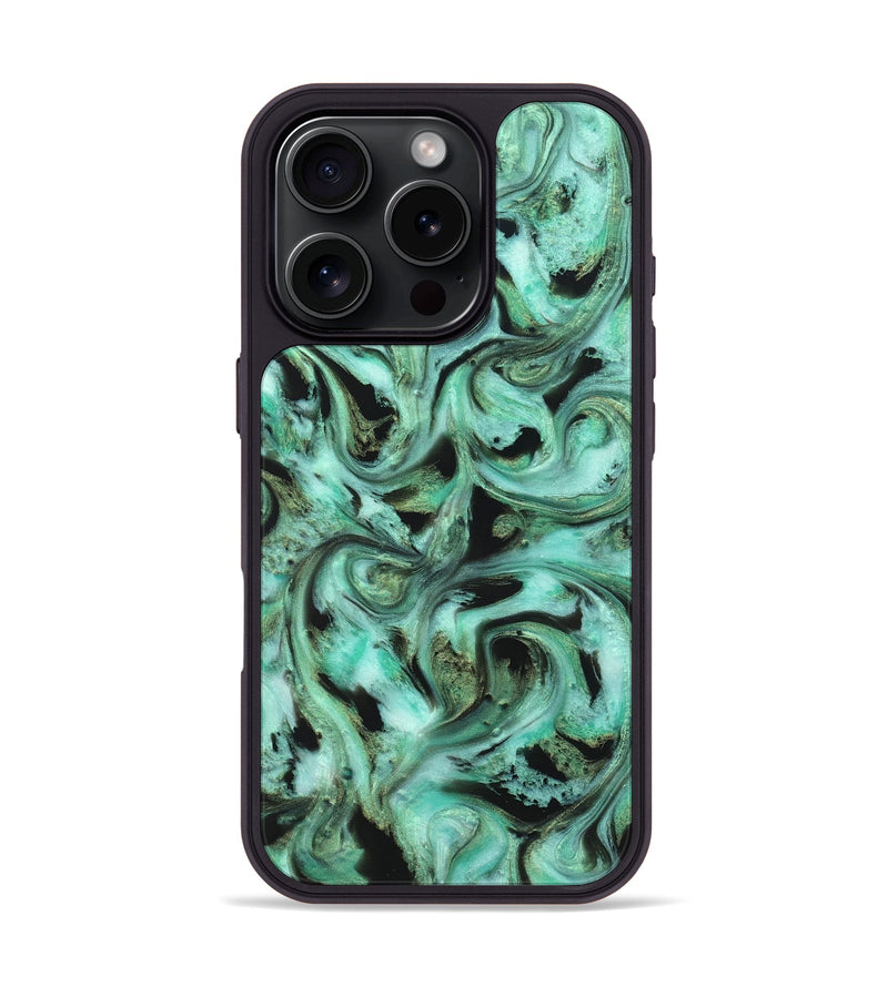 iPhone 16 Pro ResinArt Phone Case - Barbra (Green, 821221)