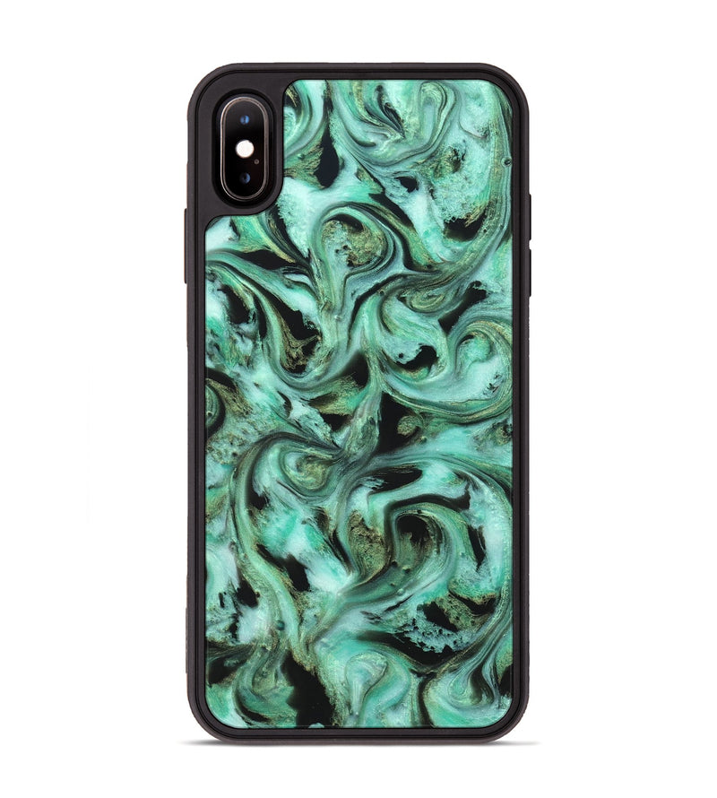 iPhone Xs Max ResinArt Phone Case - Barbra (Green, 821221)