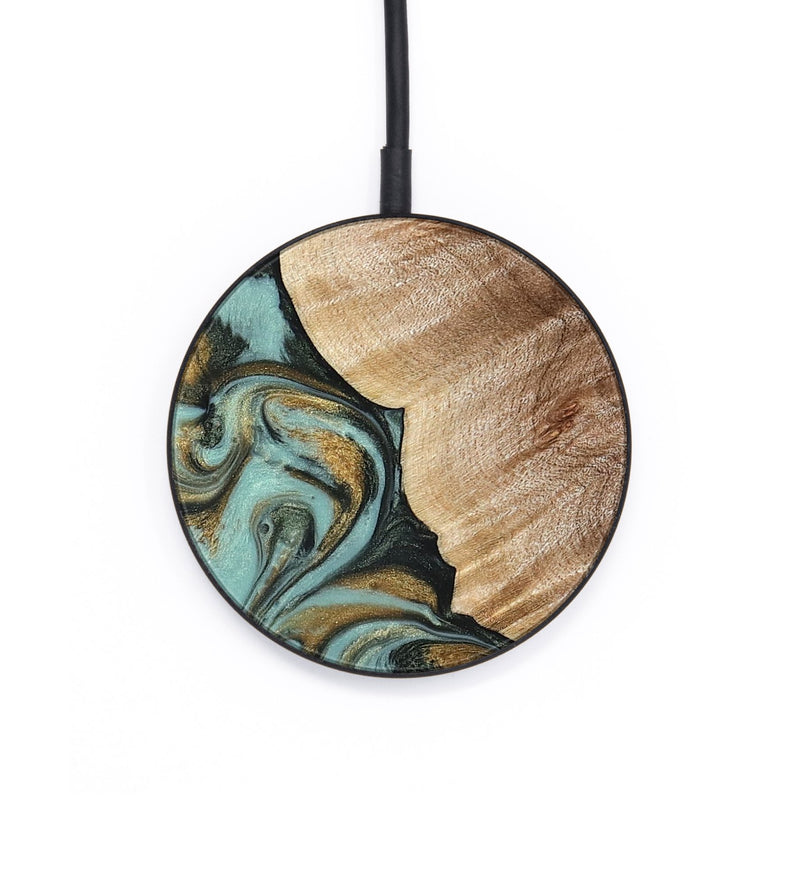 Circle Wood Wireless Charger - Daren (Green, 821223)