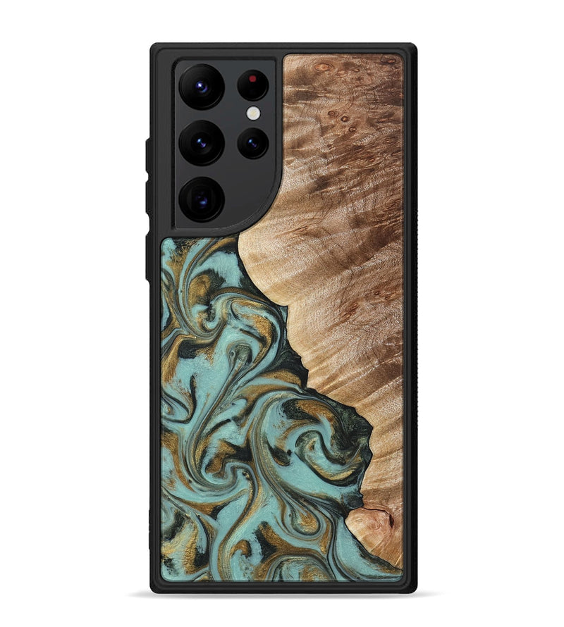 Galaxy S22 Ultra Wood Phone Case - Daren (Green, 821223)