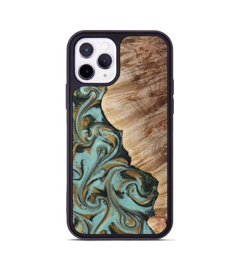 iPhone 11 Pro Wood Phone Case - Daren (Green, 821223)
