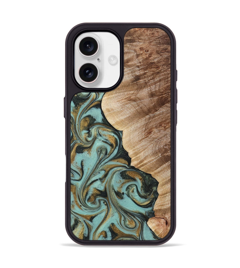 iPhone 17 Wood Phone Case - Daren (Green, 821223)