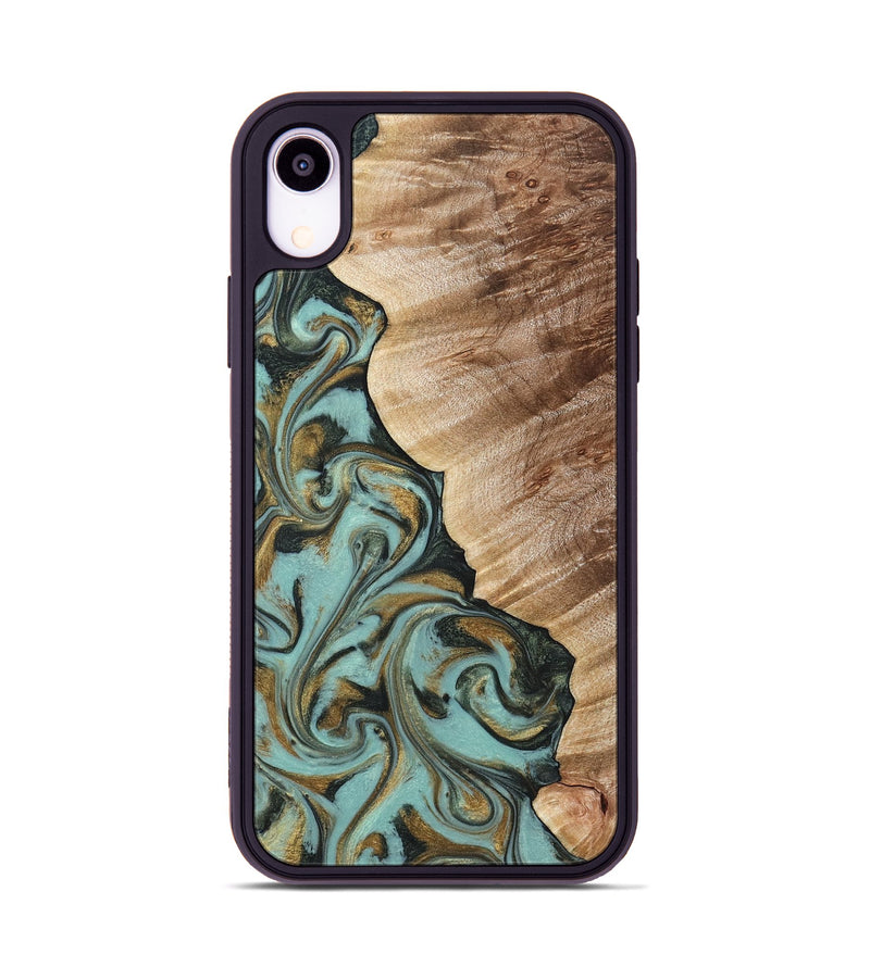 iPhone Xr Wood Phone Case - Daren (Green, 821223)