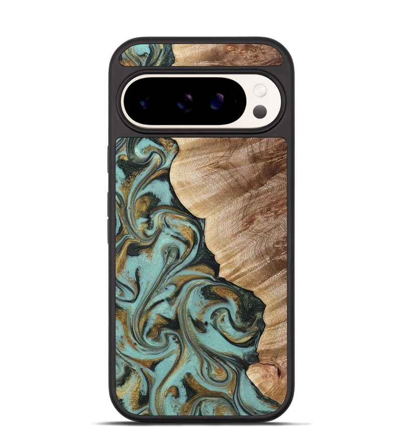 Pixel 9 Pro Wood Phone Case - Daren (Green, 821223)