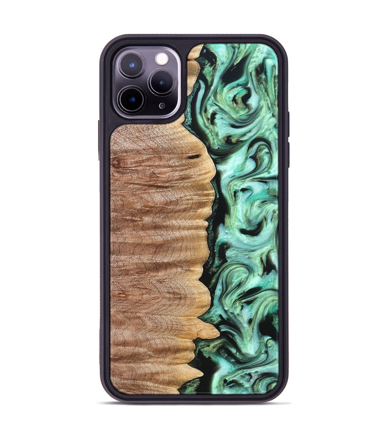 iPhone 11 Pro Max Wood Phone Case - Mont (Green, 821226)