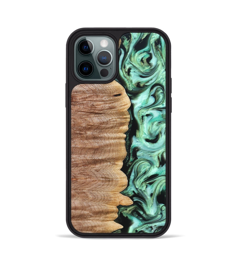 iPhone 12 Pro Wood Phone Case - Mont (Green, 821226)