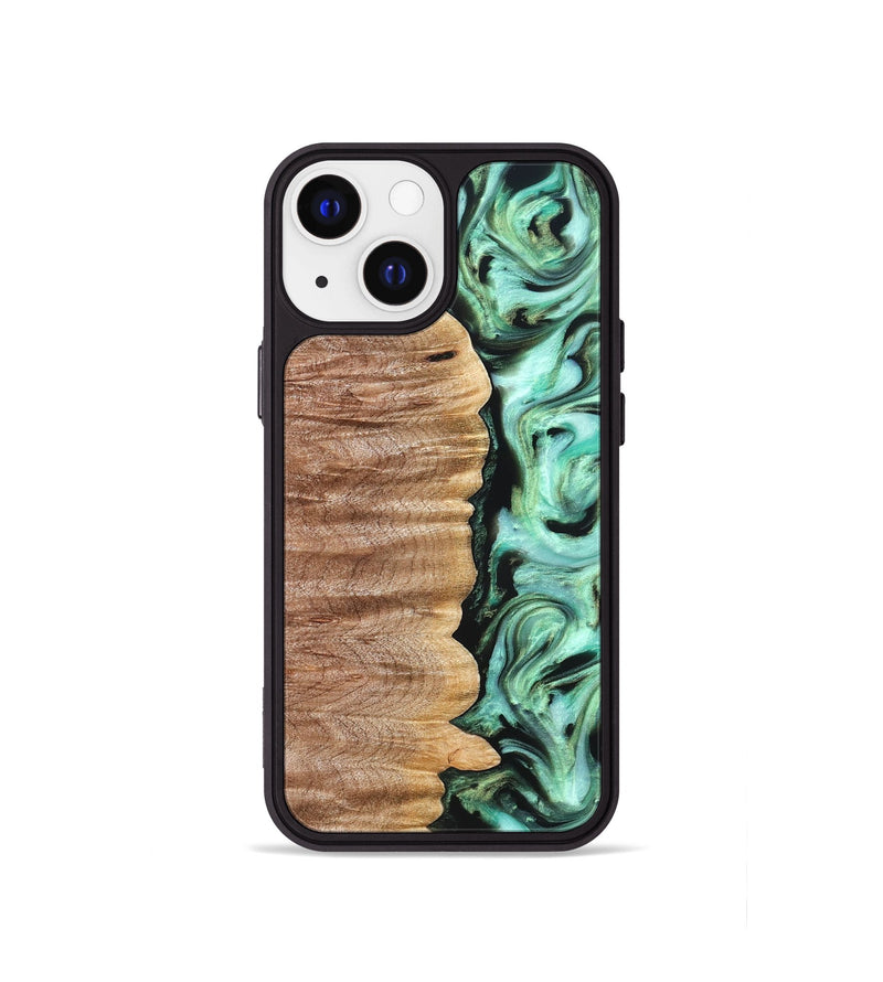 iPhone 13 mini Wood Phone Case - Mont (Green, 821226)
