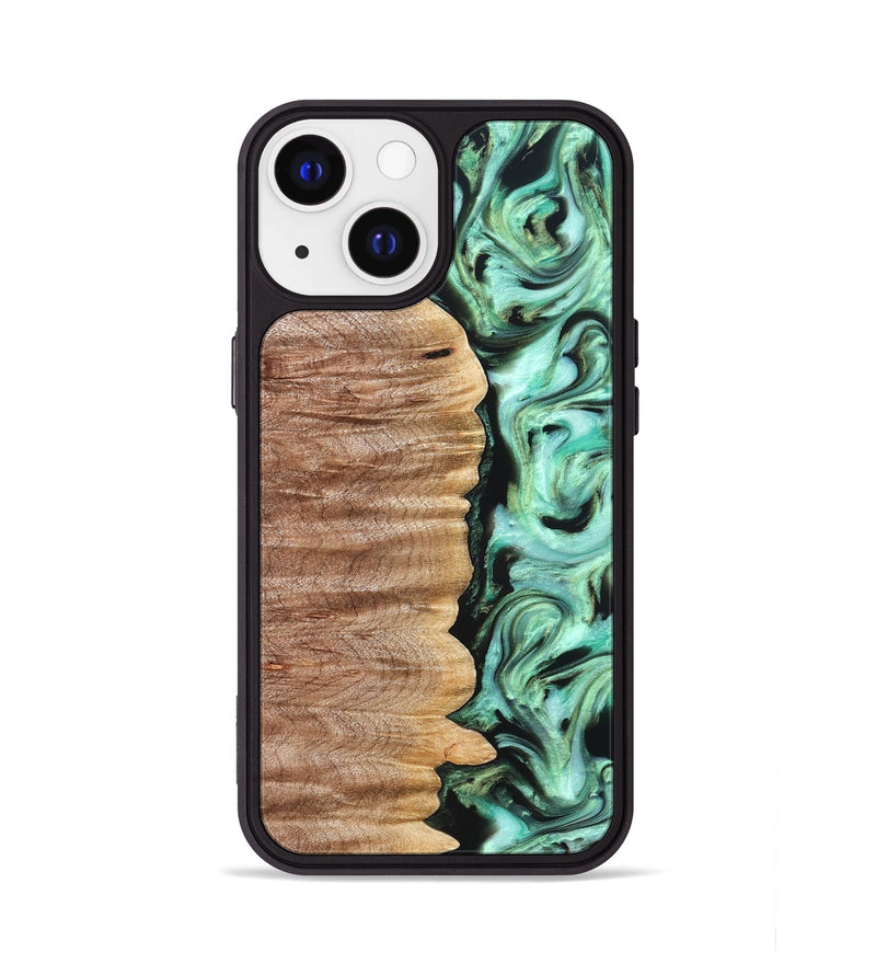 iPhone 13 Wood Phone Case - Mont (Green, 821226)