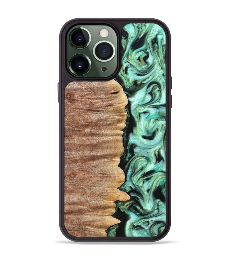 iPhone 13 Pro Max Wood Phone Case - Mont (Green, 821226)