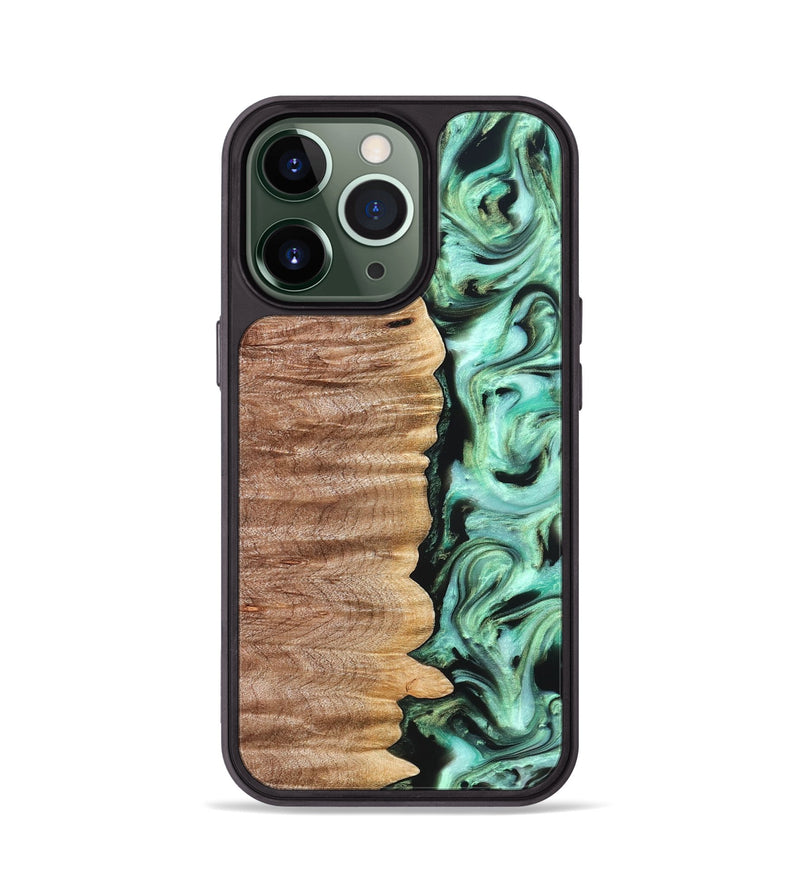 iPhone 13 Pro Wood Phone Case - Mont (Green, 821226)