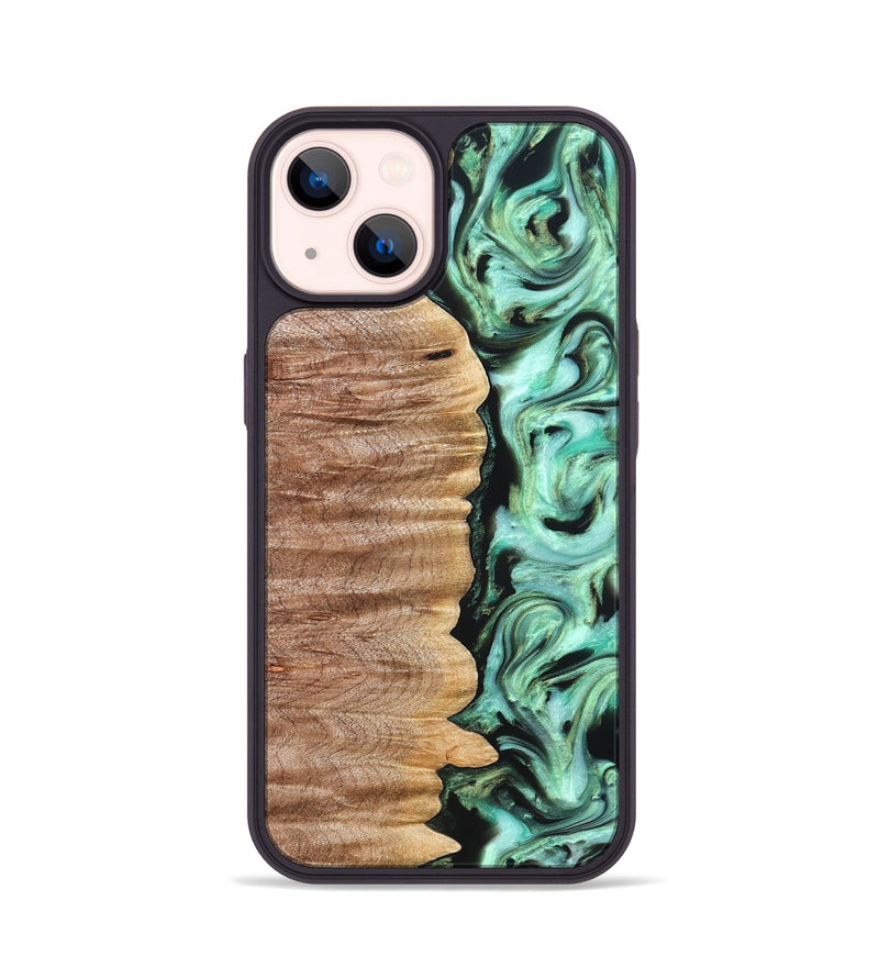 iPhone 14 Wood Phone Case - Mont (Green, 821226)